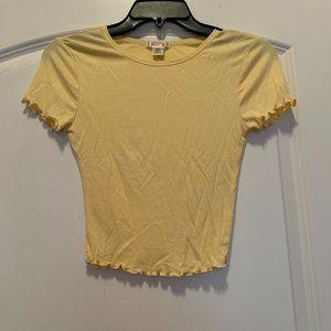 Yellow Cropped Tee